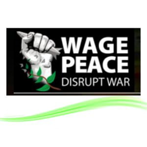 Wage Peace Disrupt War logo